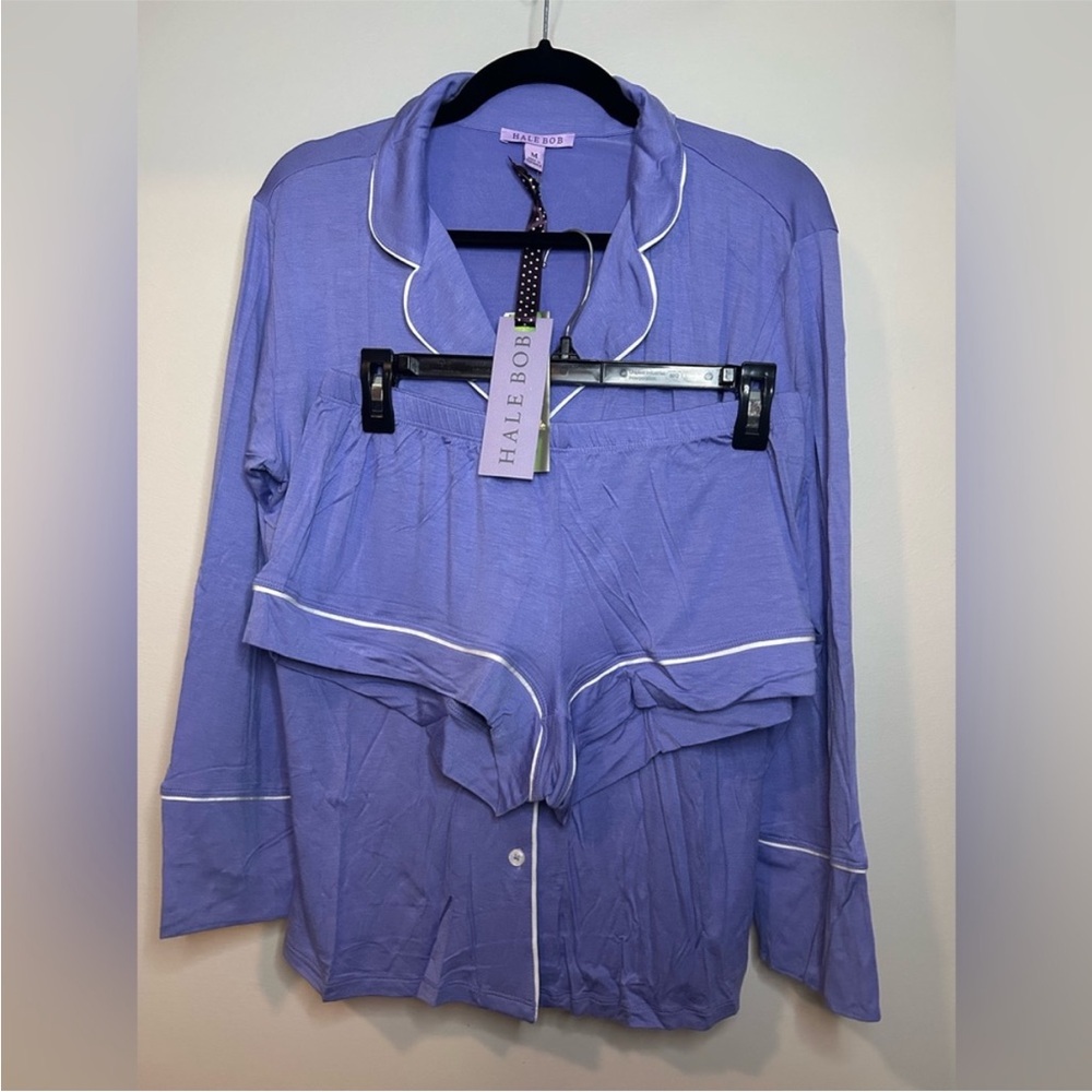 NWT HALE BOB PJ SET WITH LONG SLEEVE TOP AND SHORTS M
